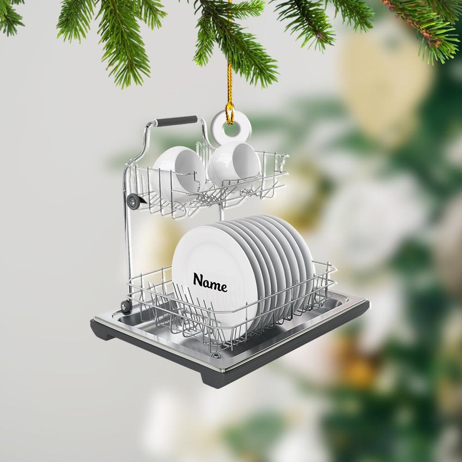 Dish Drainer Christmas Ornament, Xmas Tree Decor, Loved Dish Drainer Ornament, Christmas Ornament Gift