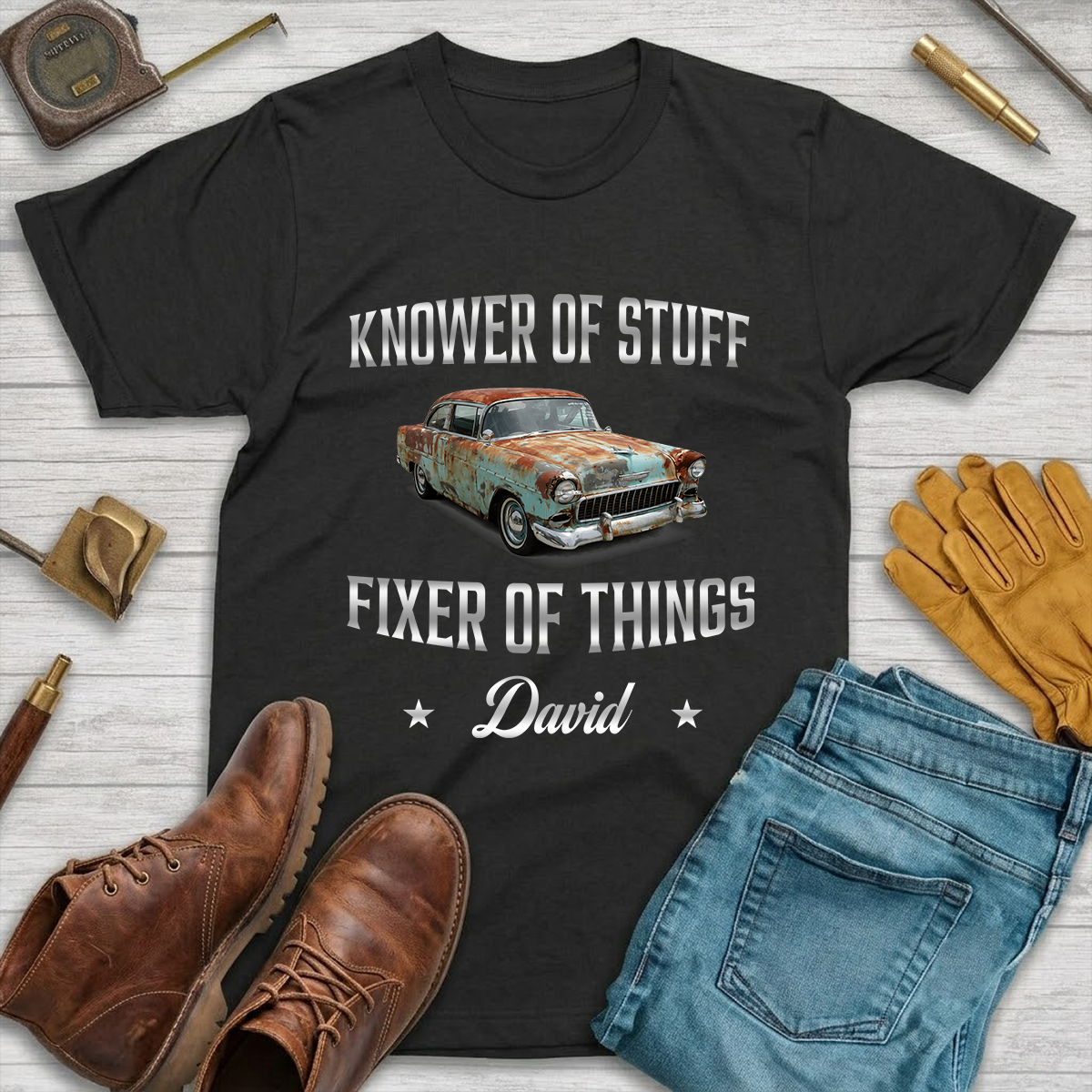 Knower of Stuff Fixer of Things - Personalized T-Shirt