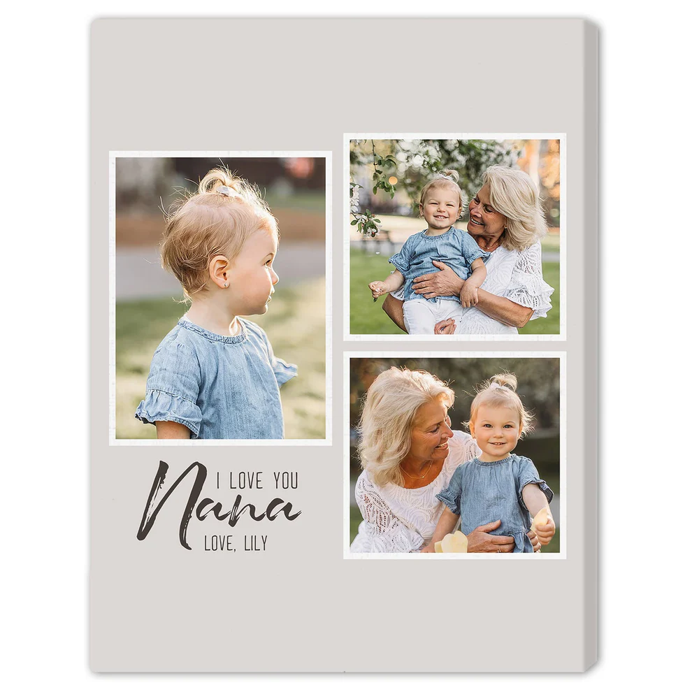I Love You Nana - Personalized Canvas - Mother's Day, Birthday Gift For Grandma