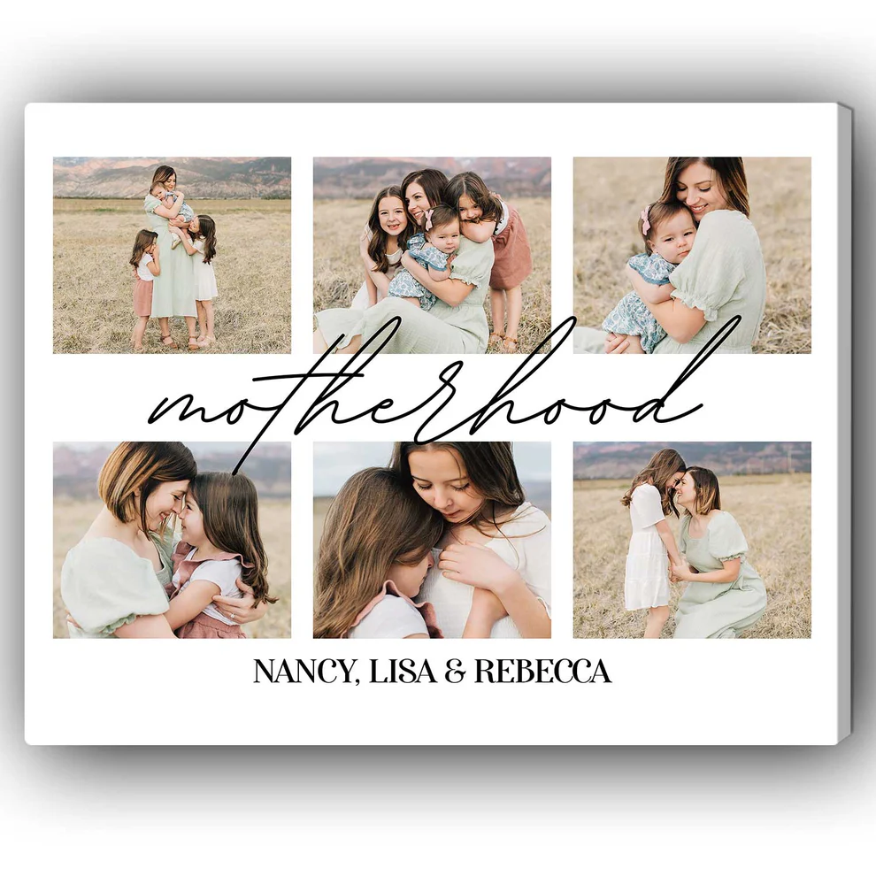 Motherhood - Personalized Canvas - Mother's Day, Birthday, Valentine's Day Gift For Mom