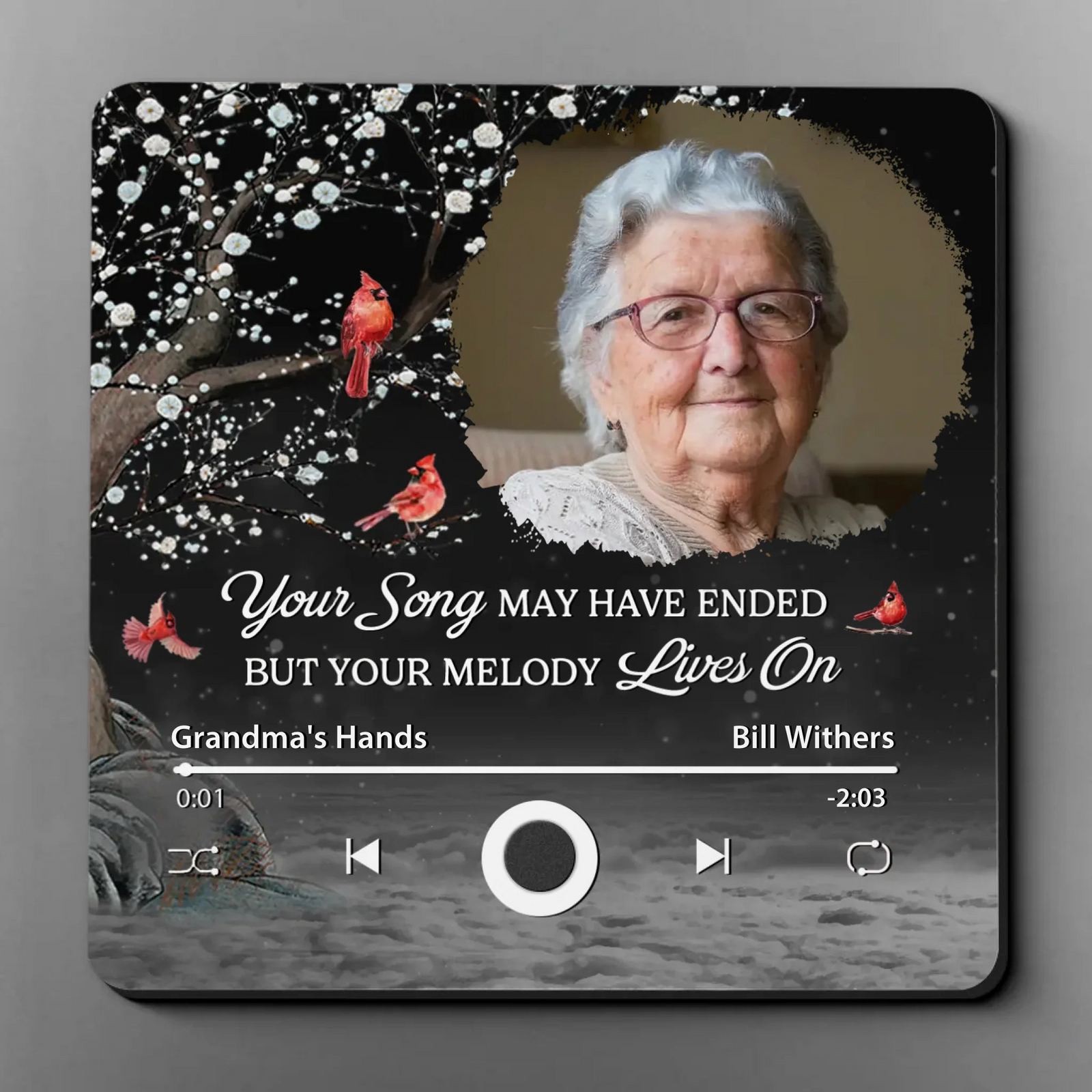 Your Melody Lives On - Personalized Music Fridge Magnet - Memorial Gift
