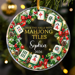 Merry Mahjong Gift For Mahjong Girls, Mahjong Lovers - Personalized Ornament