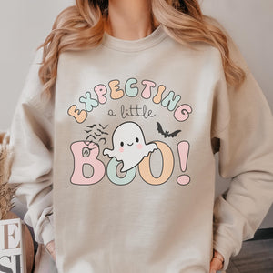 Expecting a Little Boo Sweatshirt, Fall Baby Announcement Shirt, Fall Maternity T-Shirt, Halloween Pregnancy Sweatshirt, Expecting Mom Gift
