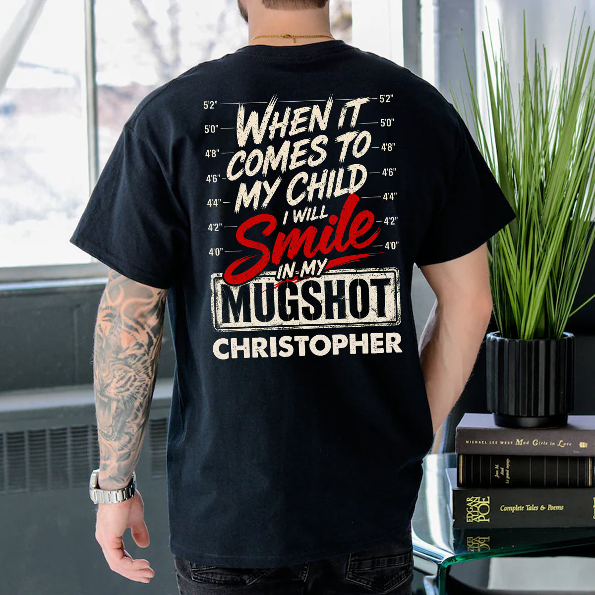 Custom Back Printed Shirt - Personalized Father's Day Birthday Gifts For Dad, Grandpa - Dad s Love Lasts Forever