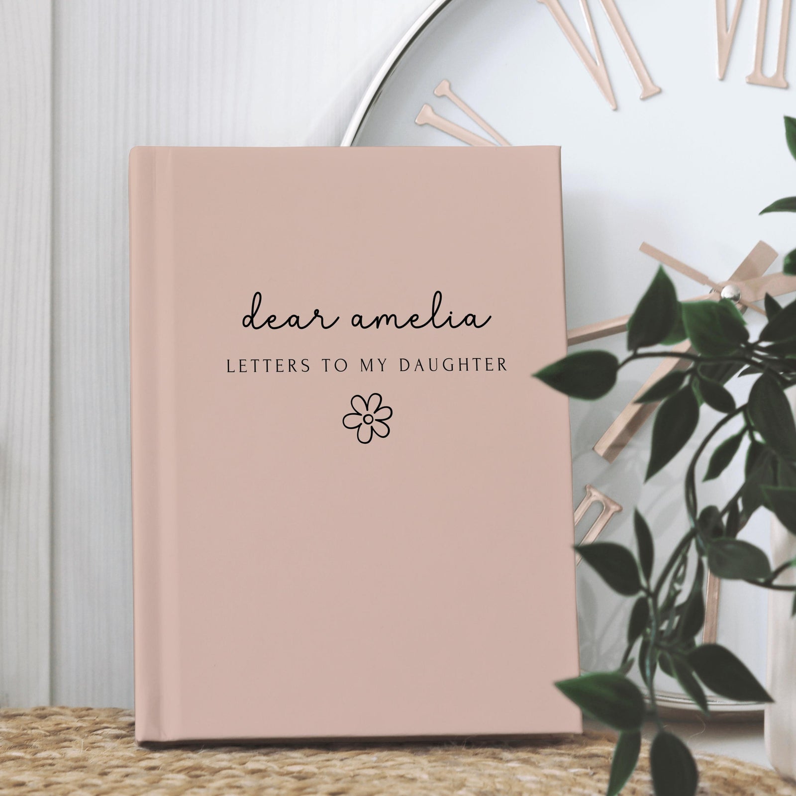 Letters To My Daughter journal, Personalized Name Memory Book, Custom Dear Daughter Name Journal, Baby Girl Shower Memory Book