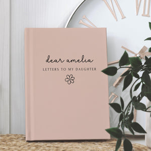 Letters To My Daughter journal, Personalized Name Memory Book, Custom Dear Daughter Name Journal, Baby Girl Shower Memory Book