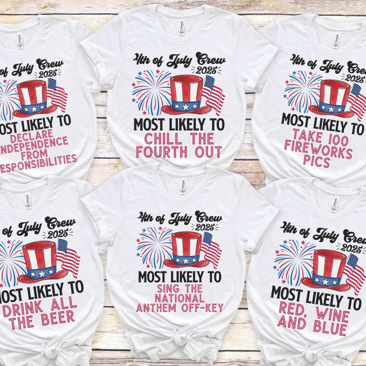 Funny 4th of July Shirts, Most Likely To Fourth of July TShirts, Family Matching Independence Day Tees, Patriotic Friends Group Shirts