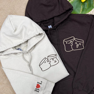 Marshmallow Love Embroidered Shirt, Roman Numeral Shirt, Matching Couple Shirt, Gifts For Couples