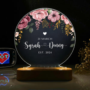 Personalized Night Light for Anniversary Gift - Custom Romantic LED Lamp with Photo & Message - Perfect Gift for Valentine s Day, Wedding