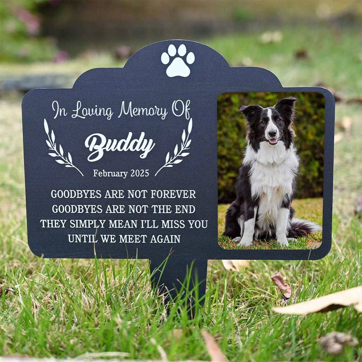 Custom Dog Memorial Stake - Pet Metal Grave Marker Metal Sign