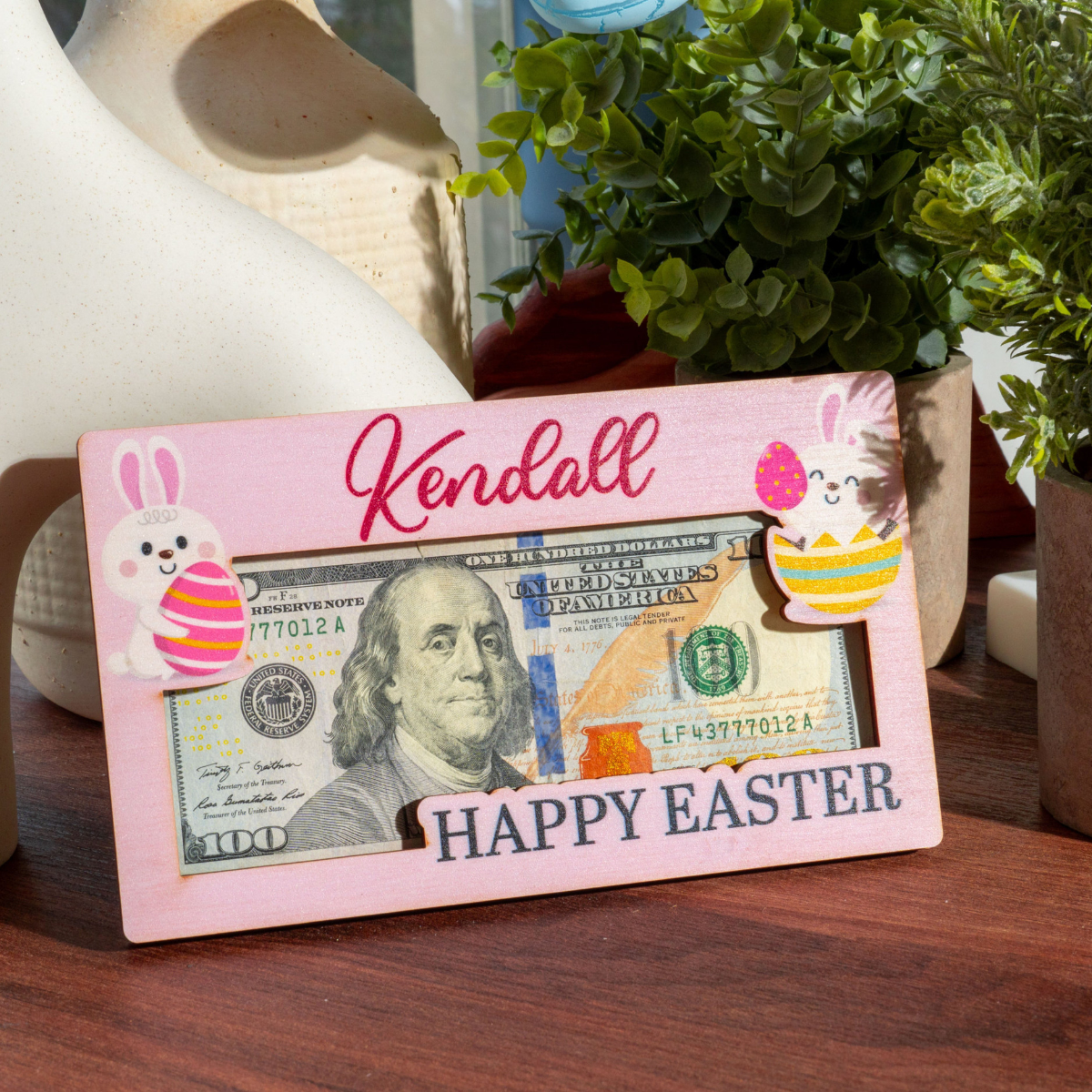 Easter Money Holder Personalized, Easter Gifts for Teens, Easter Basket Stuffers, Easter Gifts for Adults, Easter Bunny Money Gift