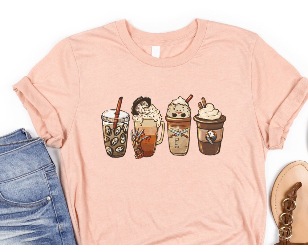 Halloween Horror Coffee Sweatshirt, Horror Movie Coffee Shirt,halloween Sweatshirt, Spooky Season, Coffee Shirt, Halloween Graphic Shirt 1.jpg