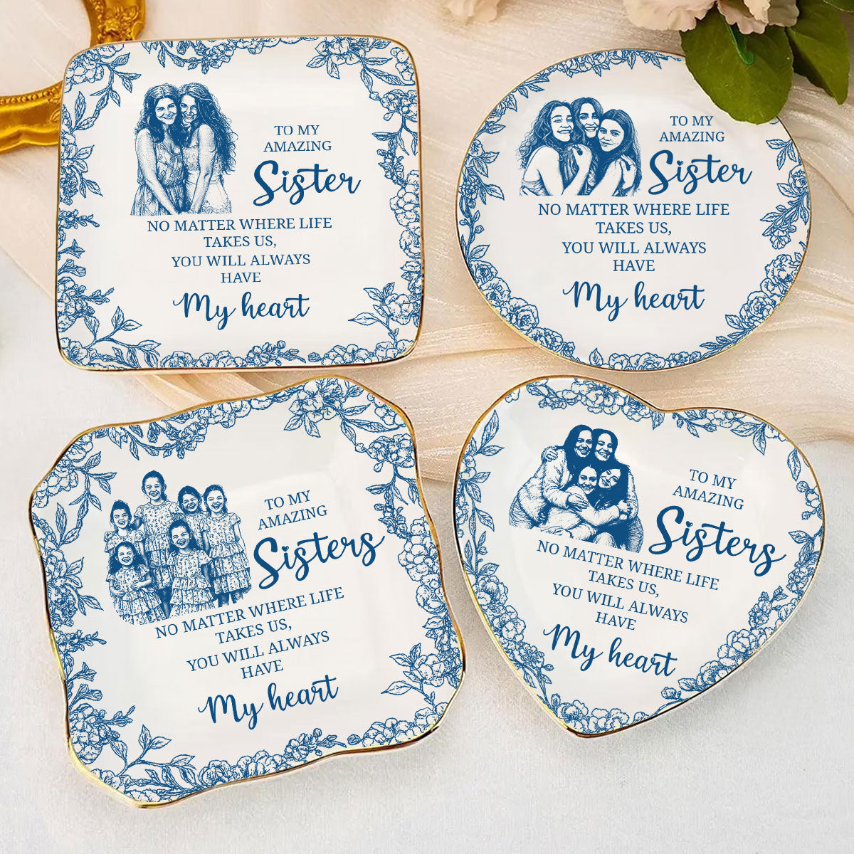 No Matter Where Life Takes Us - Jewelry Dish for Bestie, Sister, Best Friend