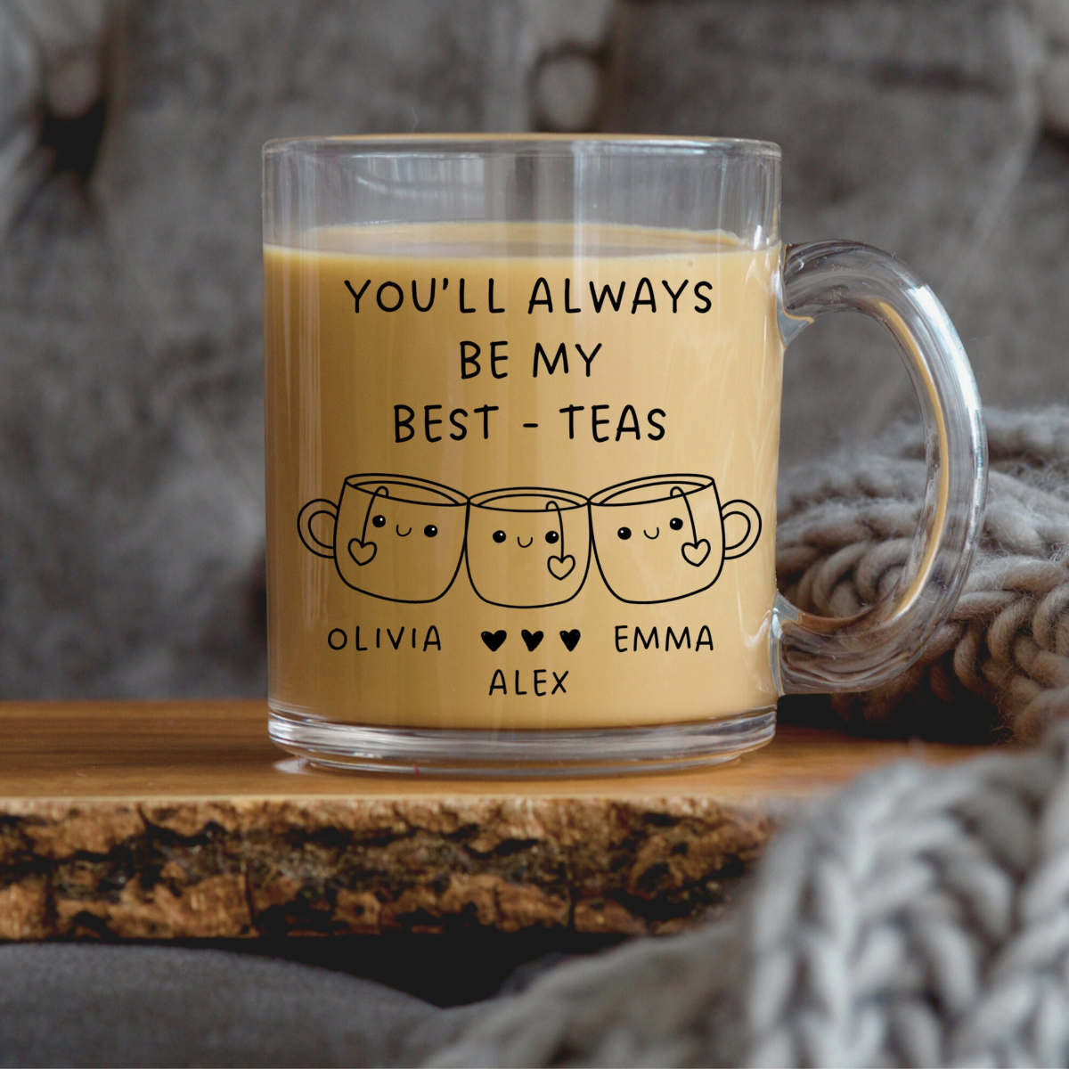 3 best friends personalized mug gift, custom besties mug, friendship mug, three best friend birthday long distance
