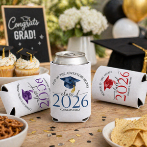 Personalized Graduation Party Favors, Class of 2026 Can Coolers, College Graduation Party Decor, Gifts for Graduates