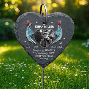 Custom Photo You Will Always Be Loved - Memorial Personalized Memorial Garden Slate & Hook - Sympathy Gift, Gift For Family Members