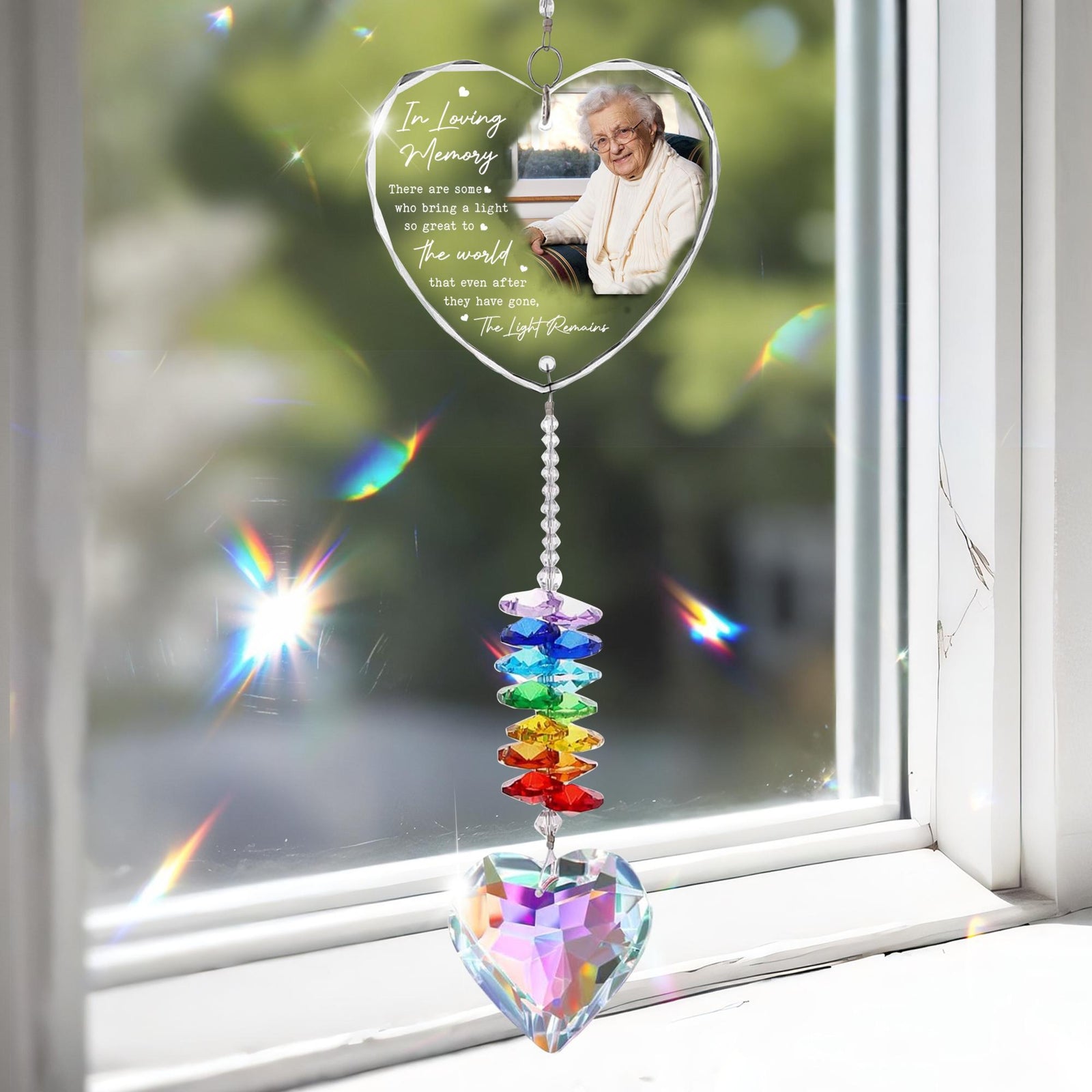 Personalized Crystal Pendant Ornament Gifts For Loss Of Loved One, Sympathy Gifts For Loss Of Mother, Memorial Gifts For Loss Of Dad, Memorial Ornament