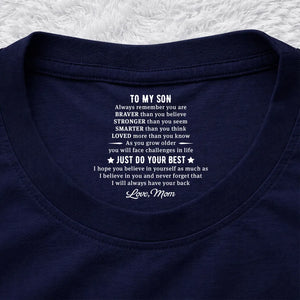 Just Do Your Best - Personalized Neck Print T Shirt - Gift For Son, Daughter