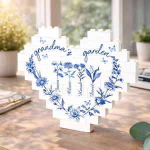 Personalized Grandma's Garden Building Block, Custom Birth Month Flower Puzzle, Mom Keepsake, Mother's Day Gifts, Mom Birthday Gift From Kid