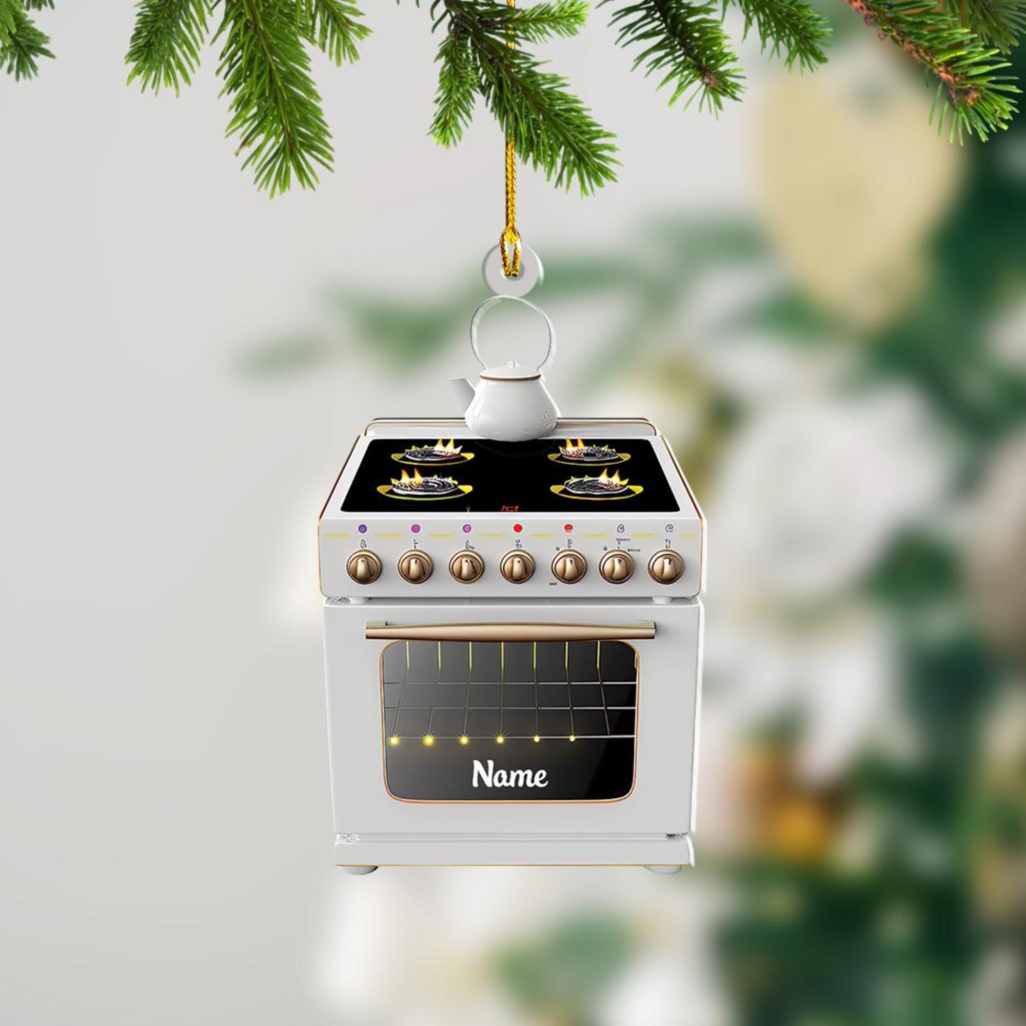 Kitchen Electric Stove Christmas Ornament, Xmas Tree Decor, Loved Kitchen Electric Stove Ornament, Christmas Ornament