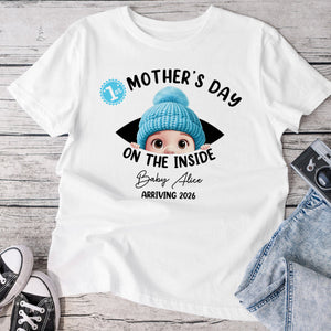 Baby First Year On The Inside With Mom - Personalized T Shirt 1_1d09db7c-8c90-4b72-aaa1-2c43c3ee76f3.jpg