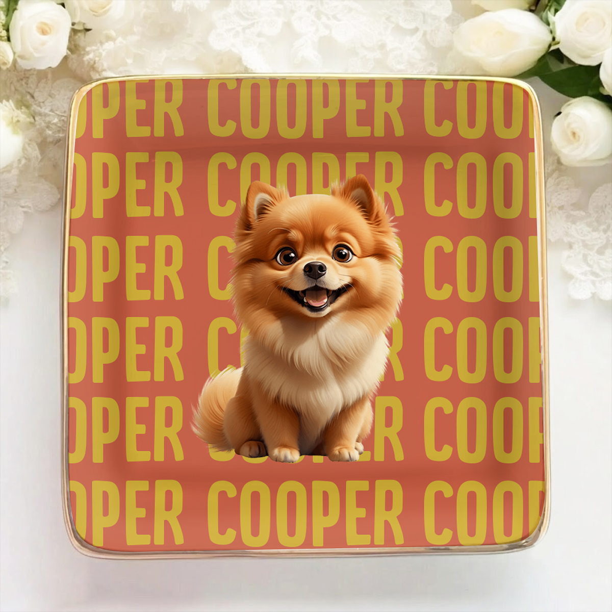 Dog Lover Stylized - Personalized Jewelry Dish
