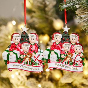2025 Christmas Ornament With Family Member Name, Personalized Family Ornament, Family Keepsake, Xmas Tree Decor