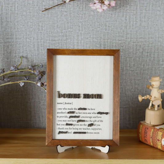 Bonus Mom Gift, Personalized Stepmom Gift, Bonus Mom Definition Frame Sign, Adoption Mom Gift, Like A Mom, New Mom gift, Mothers Gift