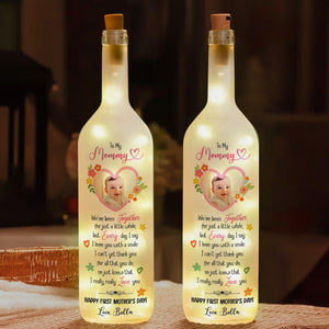 To My Mommy Happy 1st Mother's Day - Personalized Bottle Lamp - Gift For New Mom, 1st Mother's Day
