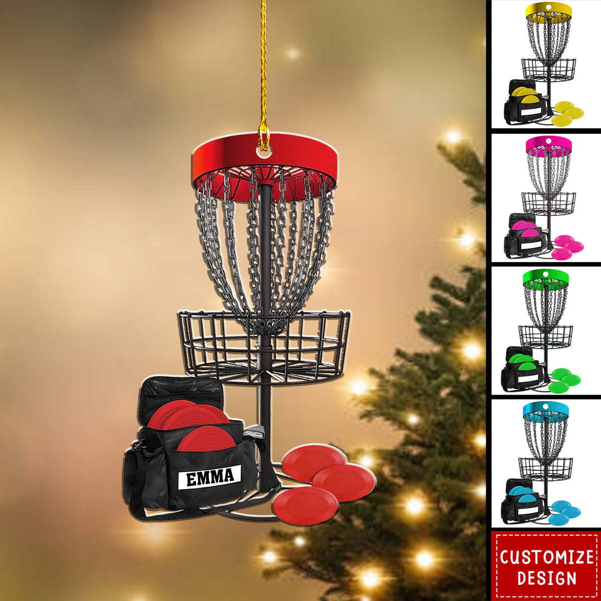 Personalized Disc Golf - Personalized Acrylic Shaped Ornament Christmas Gift For Disc Golf Lover