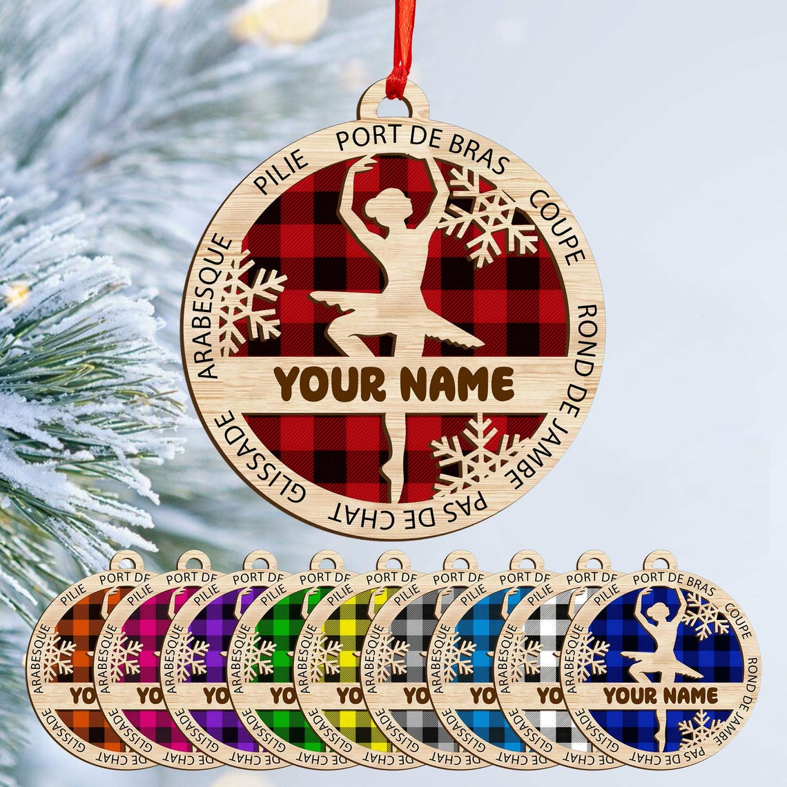 Custom Ballerina Christmas Ornaments, Ballet Ornaments, Christmas Gift For Girl, Christmas For Ballerina, Xmas Gift For Ballet Girls