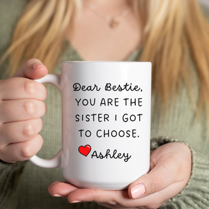 Soul Sister Best Friend Gift, Custom Bestie Mug, Personalized Best Friend Gift, Friendship mug, Friend Birthday, Long Distance