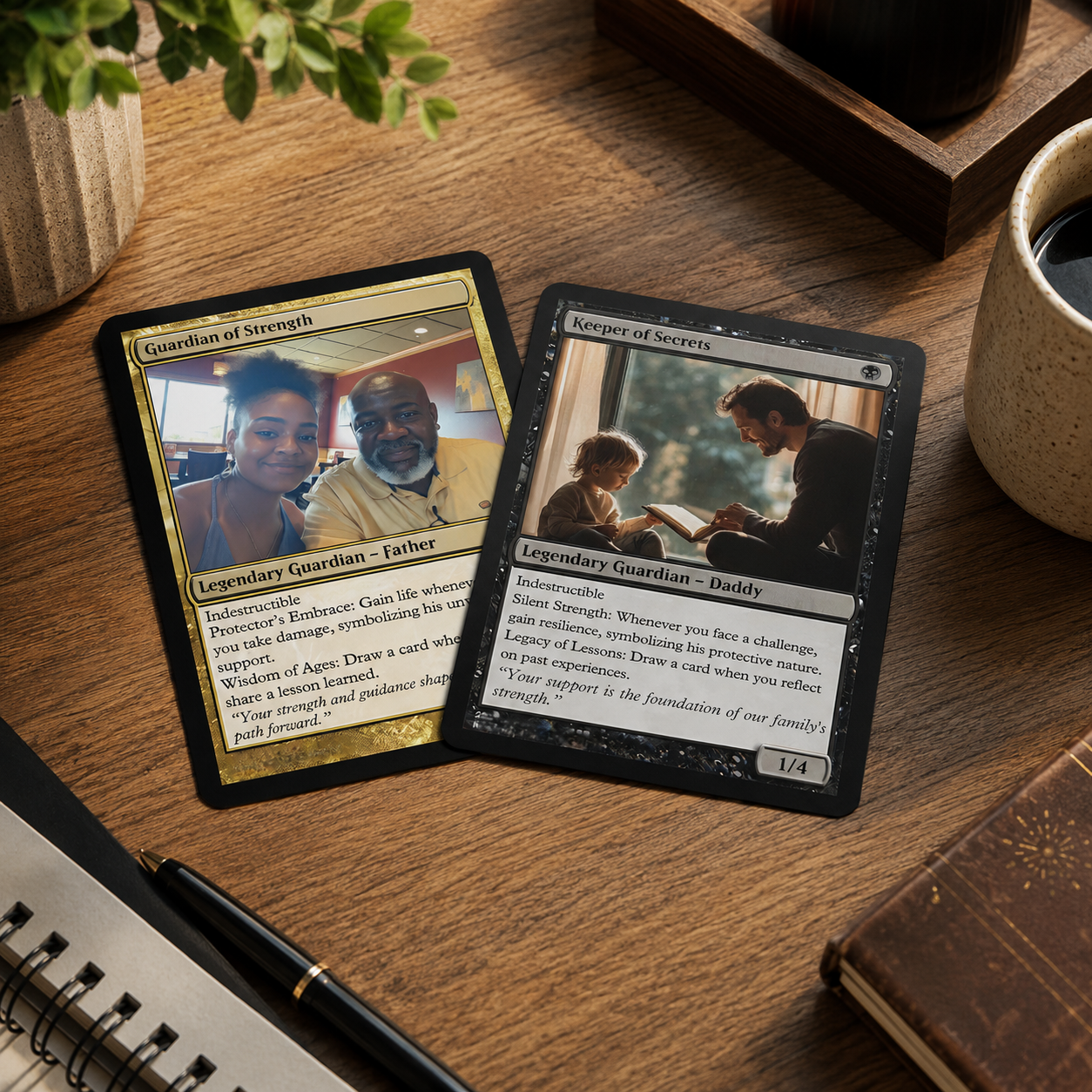 Custom MTG Style Father's Day Magic Card Personalized with your Photo,Trading Card: Personalized Anniversary, Wedding, Pet Gift