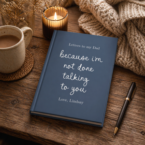 Letters to My Dad Grief Journal, Personalized Loss of Father Gift, Custom Memorial Keepsake In Loving Memory Hardcover
