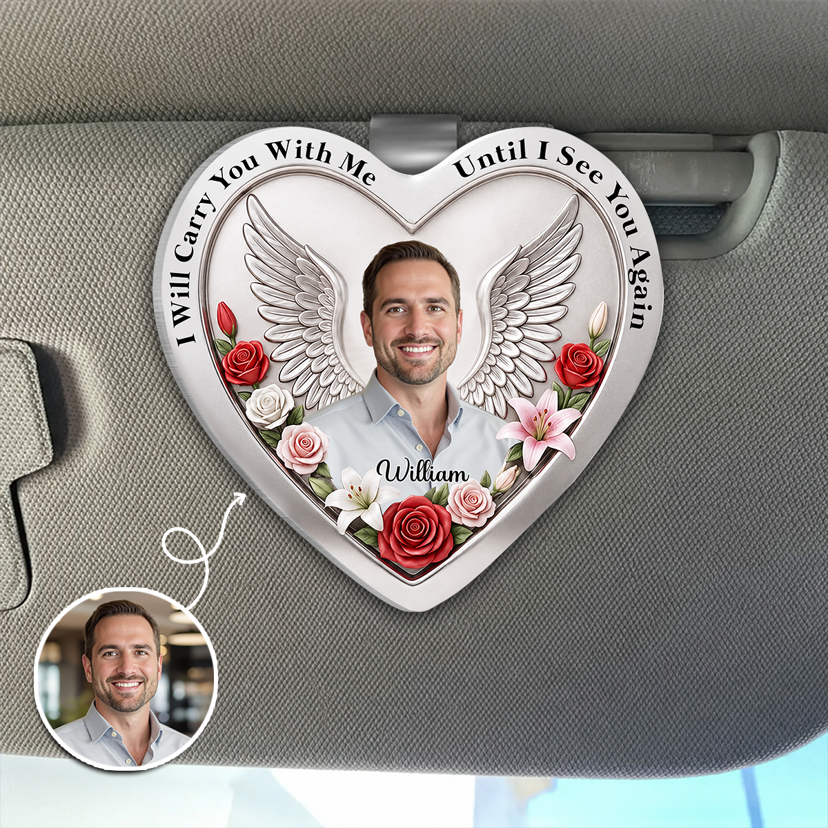 I Will Carry You With Me Until I See You Again - Personalized Heart Ornament