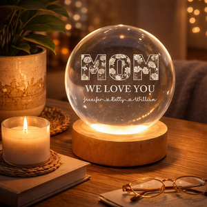 Mommy Nana We Love You - Personalized Crystal Night Light - Gift For Mom Grandma, Mother's Day Gift
