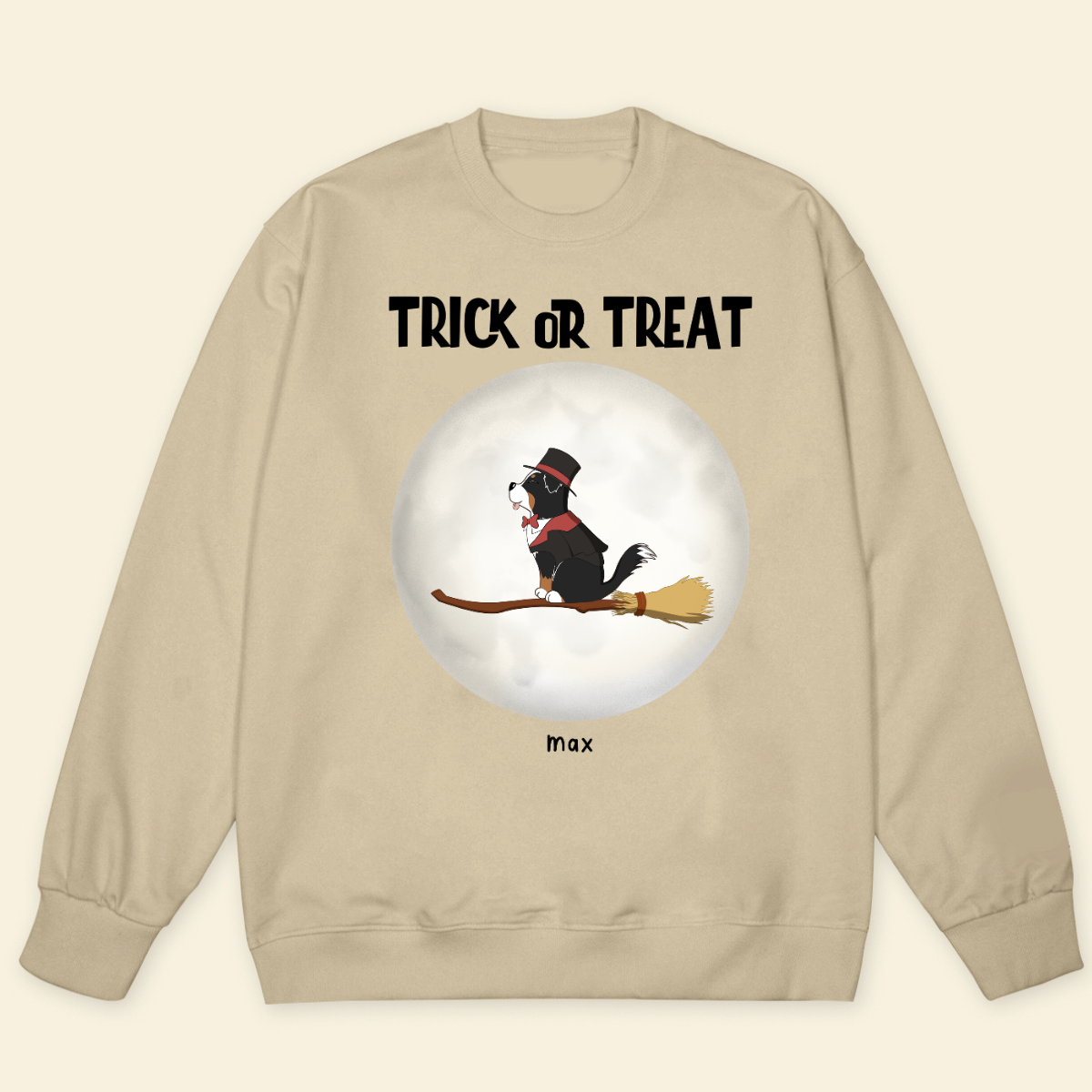 Trick or Treat Custom Dog Sweatshirt Personalized Sweatshirt Spooky and Sweet Custom Dog Breed Sweatshirt Halloween Costume Perfect Shirt For Halloween Dog Lovers