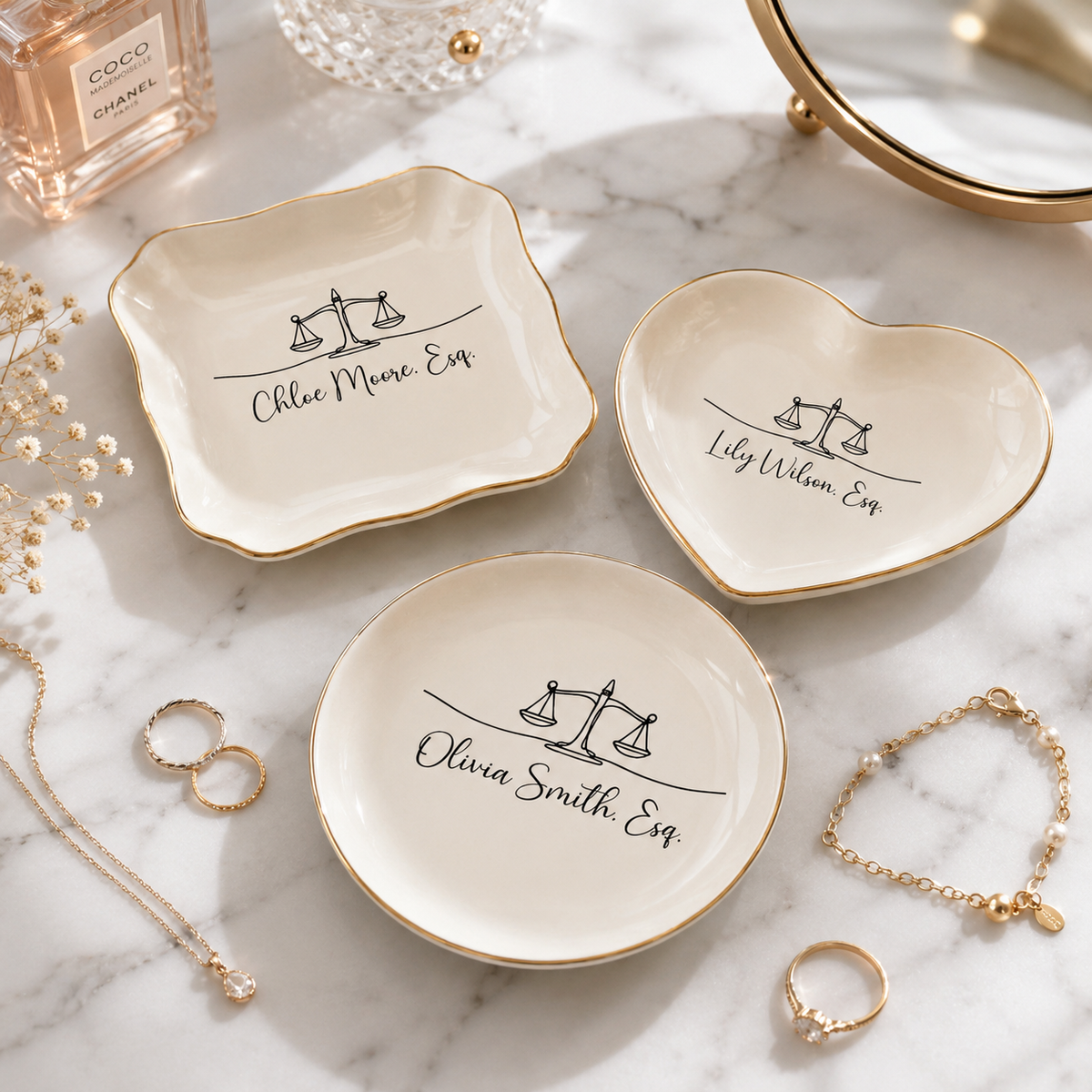 Personalized Lawyer Gift Jewelry Dish | Law School Graduation Present | Passing the Bar Exam Gift