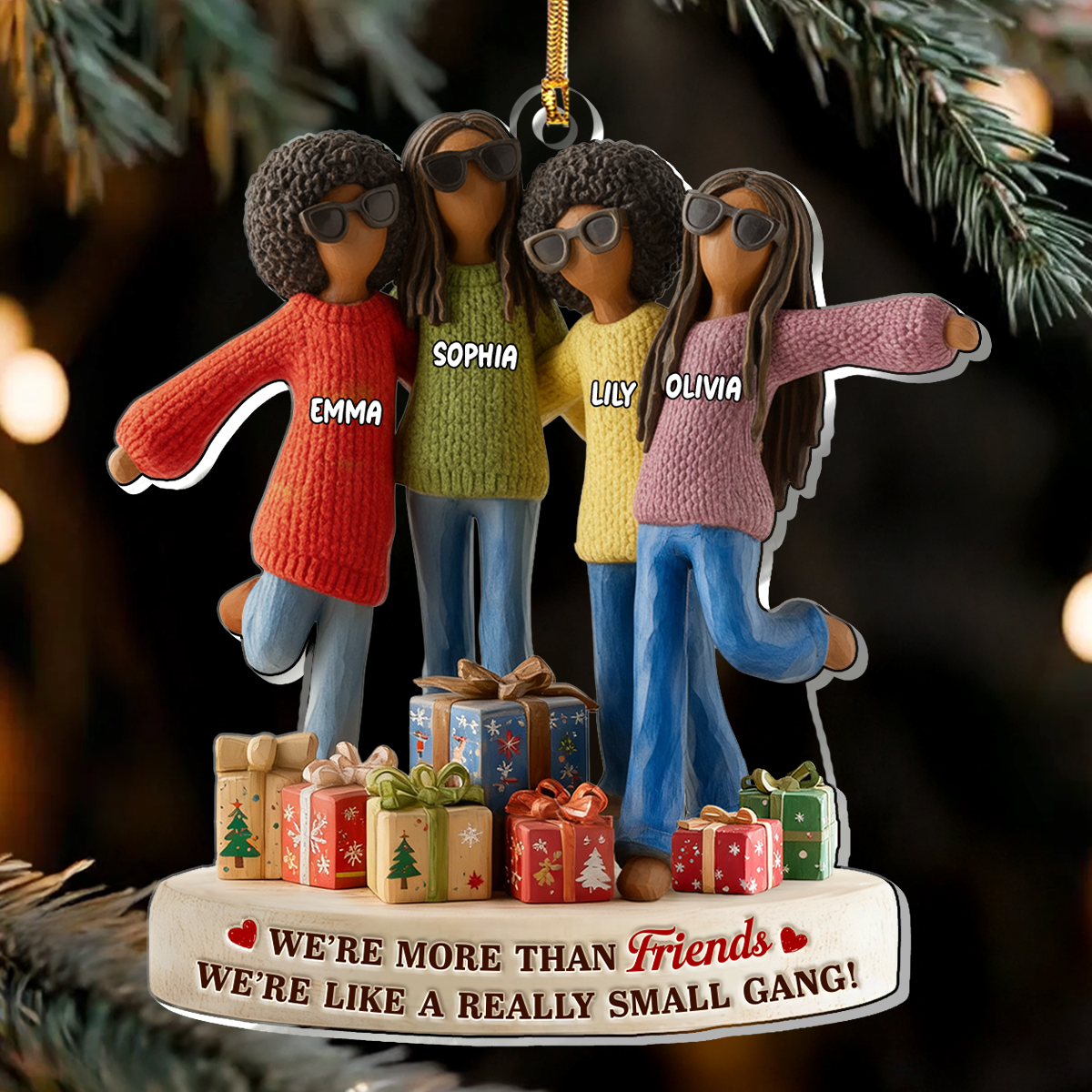 We Are More Than Besties - Personalized Acrylic Ornament - Christmas Gift For Besties, Friends