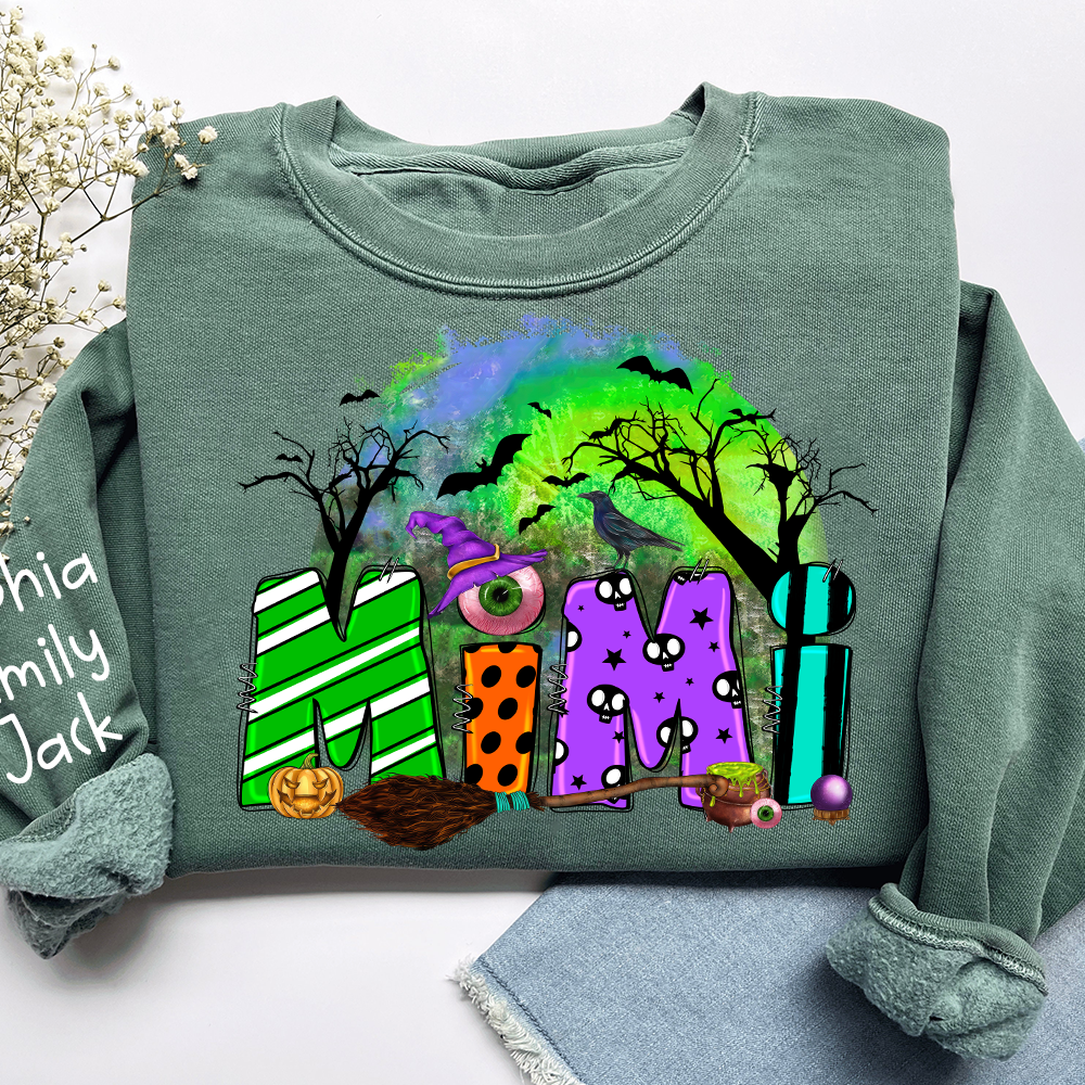 Halloween Mimi Trick Or Treat - Personalized Apparel - Halloween Gift For Grandma