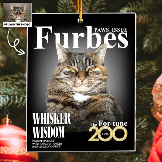 Personalized Pet Christmas Ornament, Custom Furbes Pets Magazine Ornament, Personalized Dog Photo Ornament, Pet Lovers, Christmas Gifts