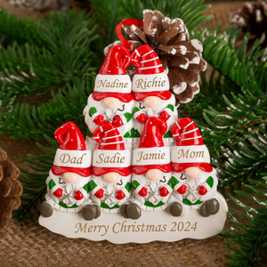 Personalized Resin Christmas Ornament, Santa Christmas Family Ornament, Holiday Ornaments for Family 2025, Christmas Hanging Decor