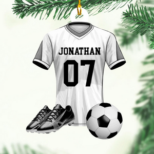 Personalized Soccer Christmas Ornament, Soccer Ornament, Soccer Christmas Acrylic Ornament, Gift For Soccer Players