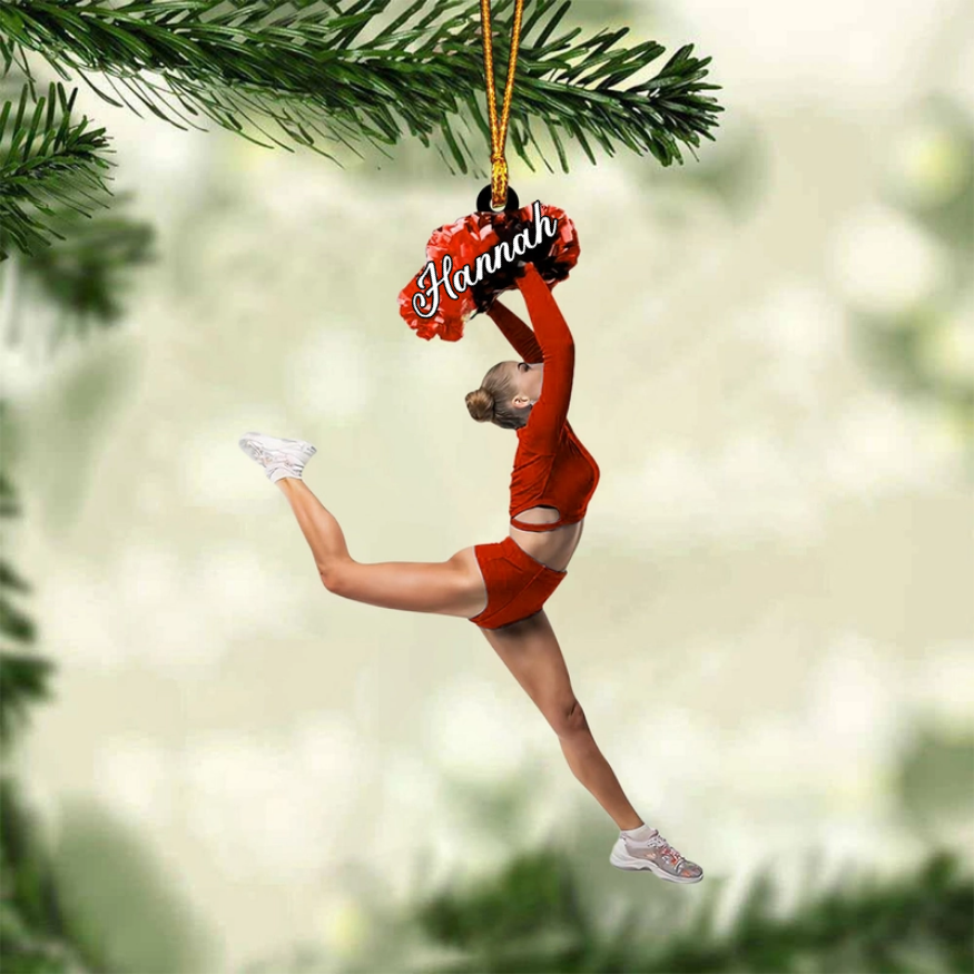 Personalized Cheerleader Girl - Personalized Acrylic Ornament - Christmas Gift For Cheerleading Team Members
