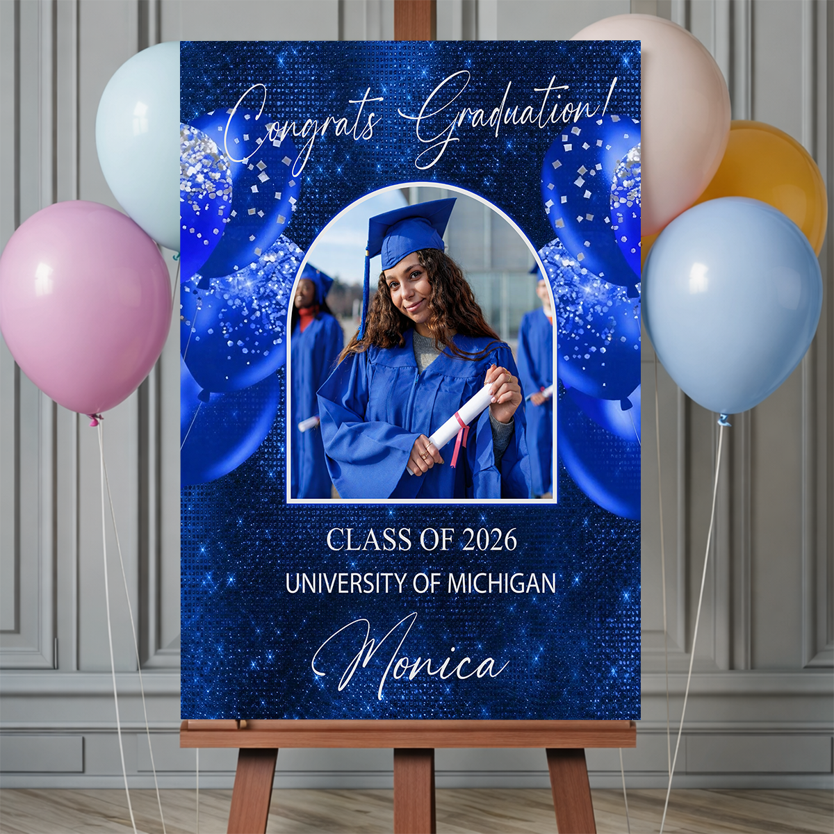 Congrats Graduation Welcome Sign Disco 1_2944a0c4-e1ef-4ddb-b46e-1d3570603558.png