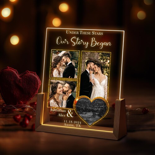 Personalized Photo and Star Map Night Lights, Star Map By Date Night Light, Custom Couples Gift, Valentines Anniversary Gift