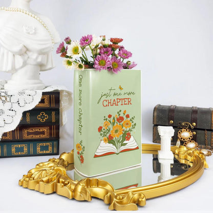 Just One More Chapter Ceramic Book Vase, Home Decor Gifts for Book Lovers and Readers, Bookish Gifts for Special Occasions