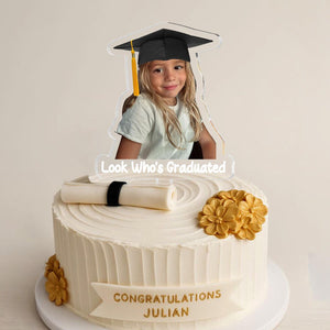 Personalized Childhood Photo Acrylic Cake Topper, Graduation Party Decoration, Custom Photo Cake Topper, Graduated 2026, Class Of 2026 Gift