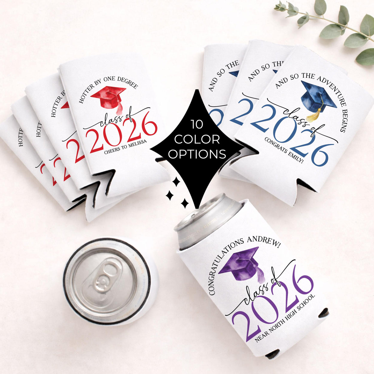 Personalized Graduation Party Favors, Class of 2026 Can Coolers, College Graduation Party Decor, Gifts for Graduates