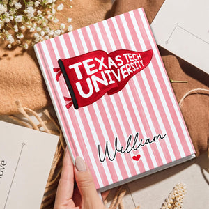 Personalized School Pennant Flag Journal: Custom College University Pride Spirit Notebook, Senior Striped Journal, Class of 2026 Gifts